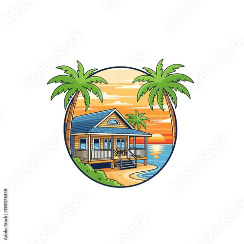 Digital illustration of a cozy coffee shop interior with warm lighting and comfortable seating, inviting relaxation and conversation.