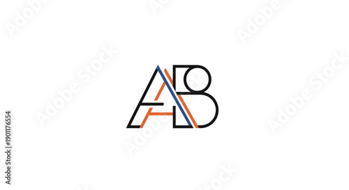 Free Download Modern Monogram Initials AB Logo Design. - GFXLoad