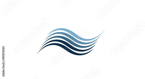 Modern wave design graphic element logo.