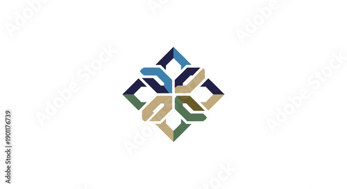 Multicolored Geometric Logo Design Element.
