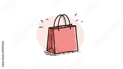 shopping bag isolated on white