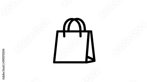 shopping bag isolated on white
