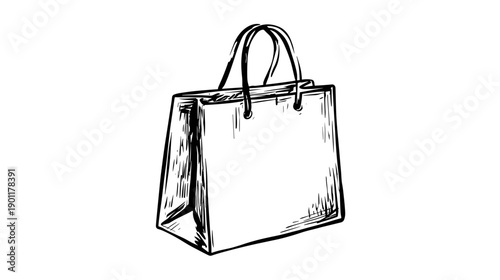 shopping bag isolated on white