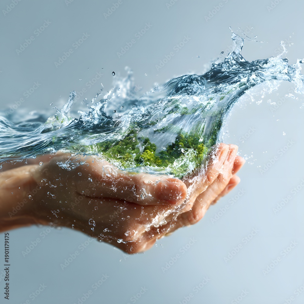 Fototapeta premium Environmental water protection concept image high commercial value