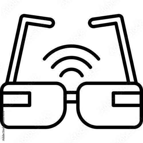 Glasses with wireless signal Icon