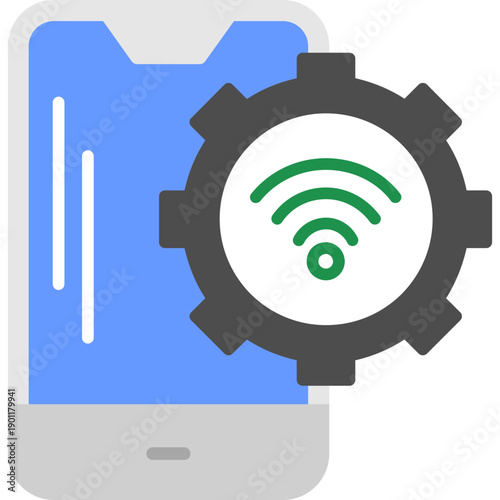 Device with gear symbol Icon