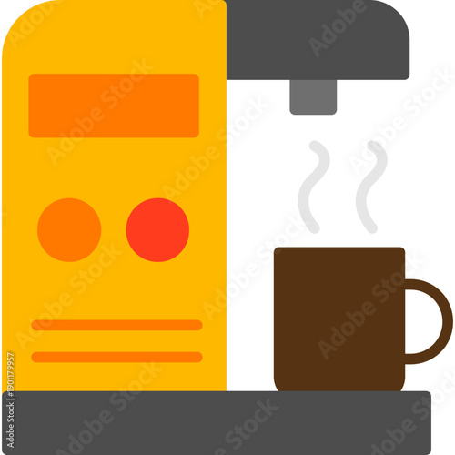 Coffee maker with cup Icon