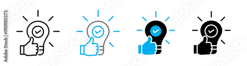 Solution and Creative Problem Solving Icon. Vector Illustration