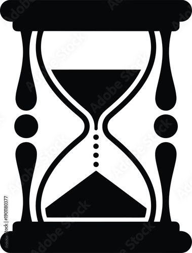 Hourglass Timer Graphic for Project Schedule and Strategy