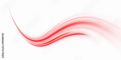 Abstract red wave design featuring smooth curves and flowing light patterns for a modern vector illustration backdrop