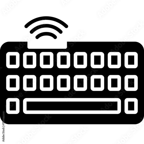 Keyboard with wireless signal Icon