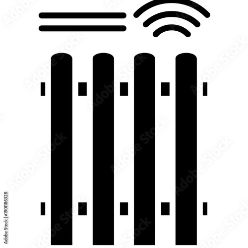 Fence with wireless signal Icon