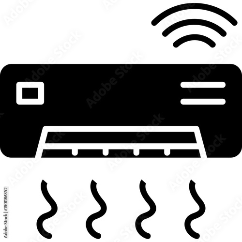 Air conditioner with airflow Icon