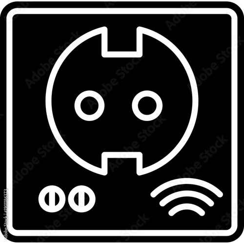 Smart plug socket Icon