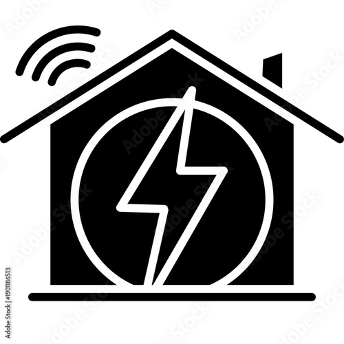 House with lightning bolt Icon