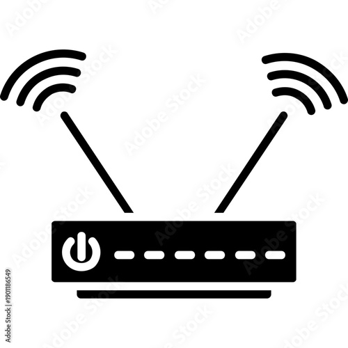 Router with wireless antennas Icon