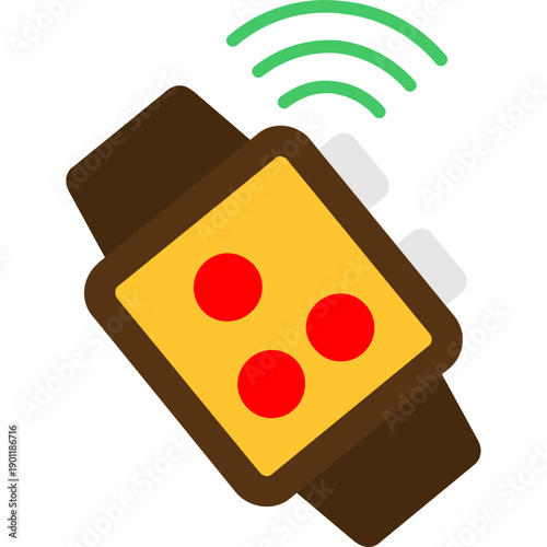 Smart watch with wireless signal Icon