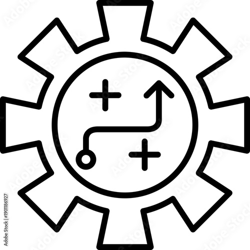 Gear with directional arrows Icon