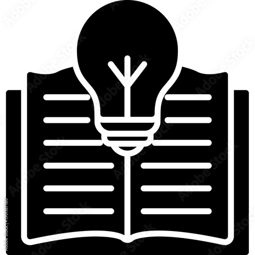Book with light bulb Icon