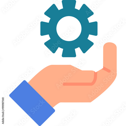Hand holding gear Icon