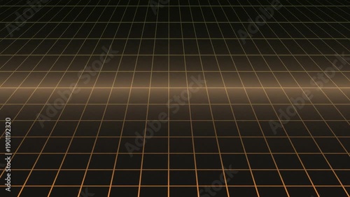 A smooth, dark grid surface with an elegant golden line pattern