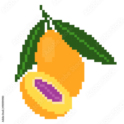 Vászonkép Pixel Art Marian Plum - Pixel Art Sample