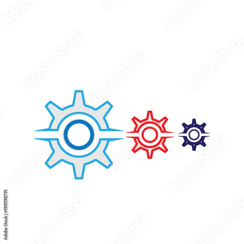 Gear Template vector icon illustration