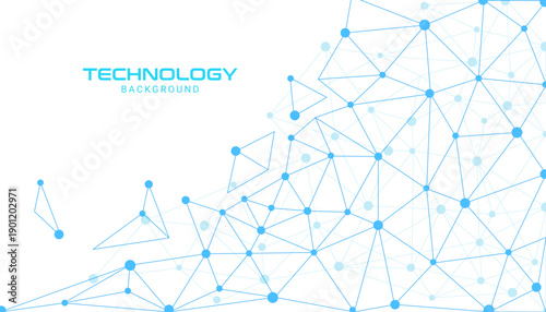 Dynamic abstract network mesh background with colorful connected nodes and geometric lines representing digital communication, big data connections, and futuristic technology structure design.