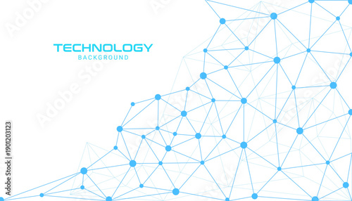 Dynamic abstract network mesh background with colorful connected nodes and geometric lines representing digital communication, big data connections, and futuristic technology structure design.
