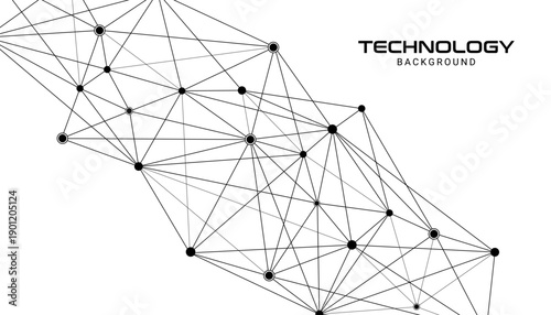 Dynamic abstract network mesh background with colorful connected nodes and geometric lines representing digital communication, big data connections, and futuristic technology structure design.
