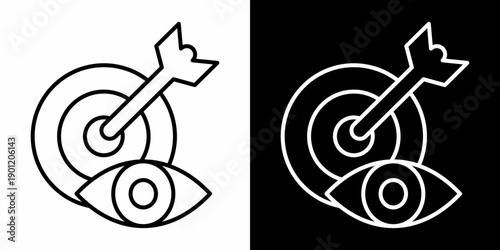 Vision White Icon Set Design 