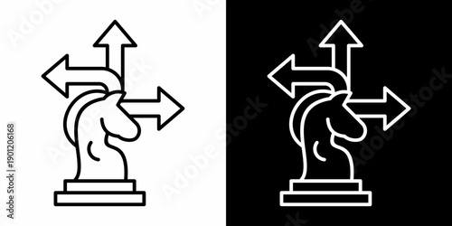 Direction  White Icon Set Design 