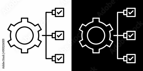 Planning   White Icon Set Design 