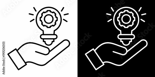 Innovation  White Icon Set Design 