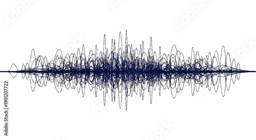 Sound Waveform Graph with Reflection.