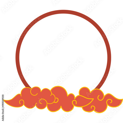 Cloud frame Lunar ornaments