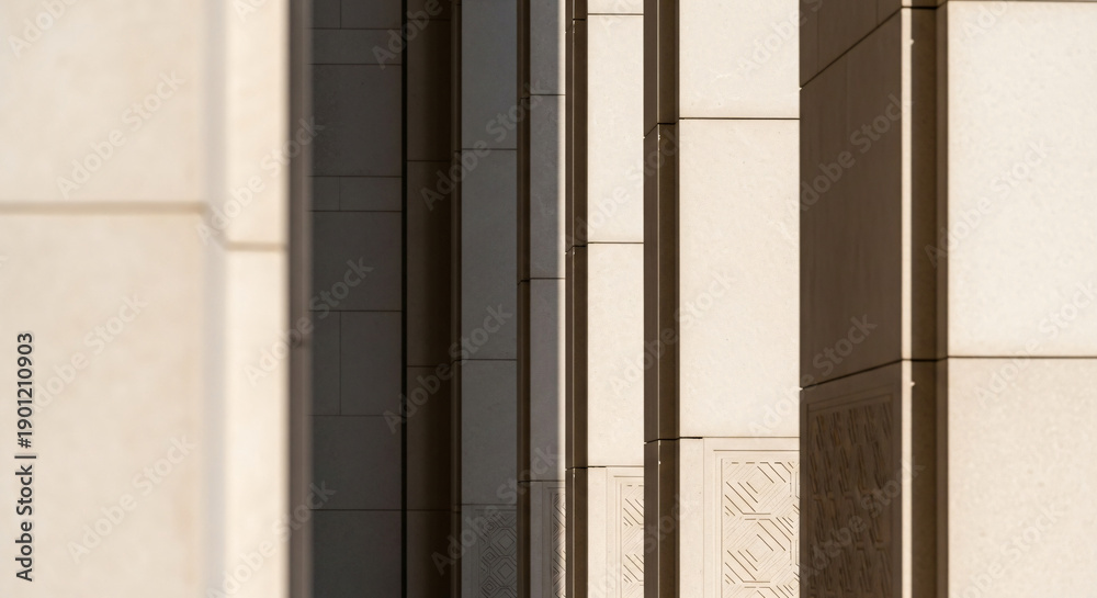 Fototapeta premium Detailed View of Architectural Marble Columns with Intricate Carvings