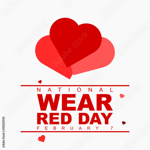 vector graphic of National Wear Red Day ideal for National Wear Red Day celebration