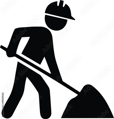 Men at Work, Road Sign Icon