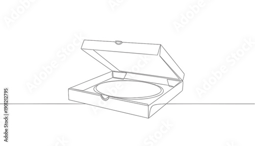 Vector illustration of an open gift box or present with lid lifted, isolated on transparent background, png