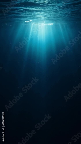 underwater scene with sun rays