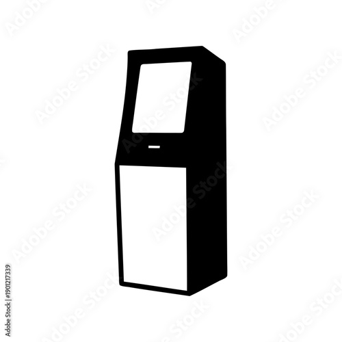 Silhouette of an Automated Teller Machine or Interactive Kiosk Station