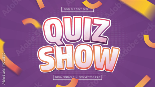 Quiz Show Playful Purple TV Text Effect
