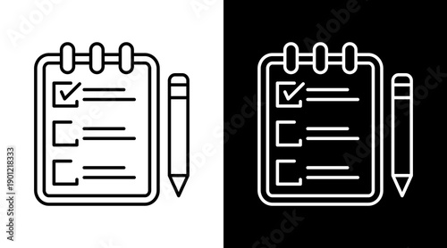 To-Do List   White Icon Set Design