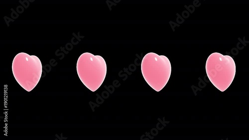 loop pink 3D heart