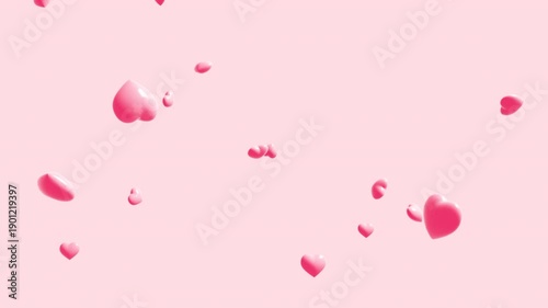 3D heart particles background