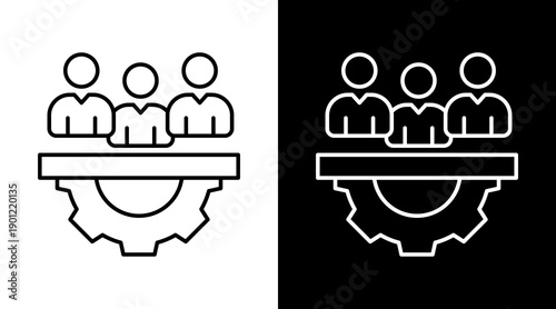 Integration White Icon Set Design