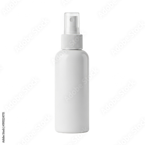 A white plastic spray bottle with a transparent cap on a white background. isolated on transparent background