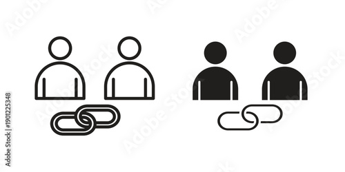 Affiliate link icon for mobile concept and web apps, editable stroke