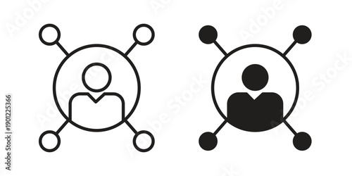 Affiliate marketing icon for mobile concept and web apps, editable stroke